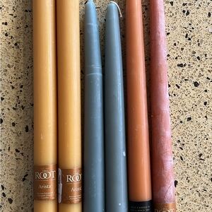 Root Arista and Other Taper Candles Set